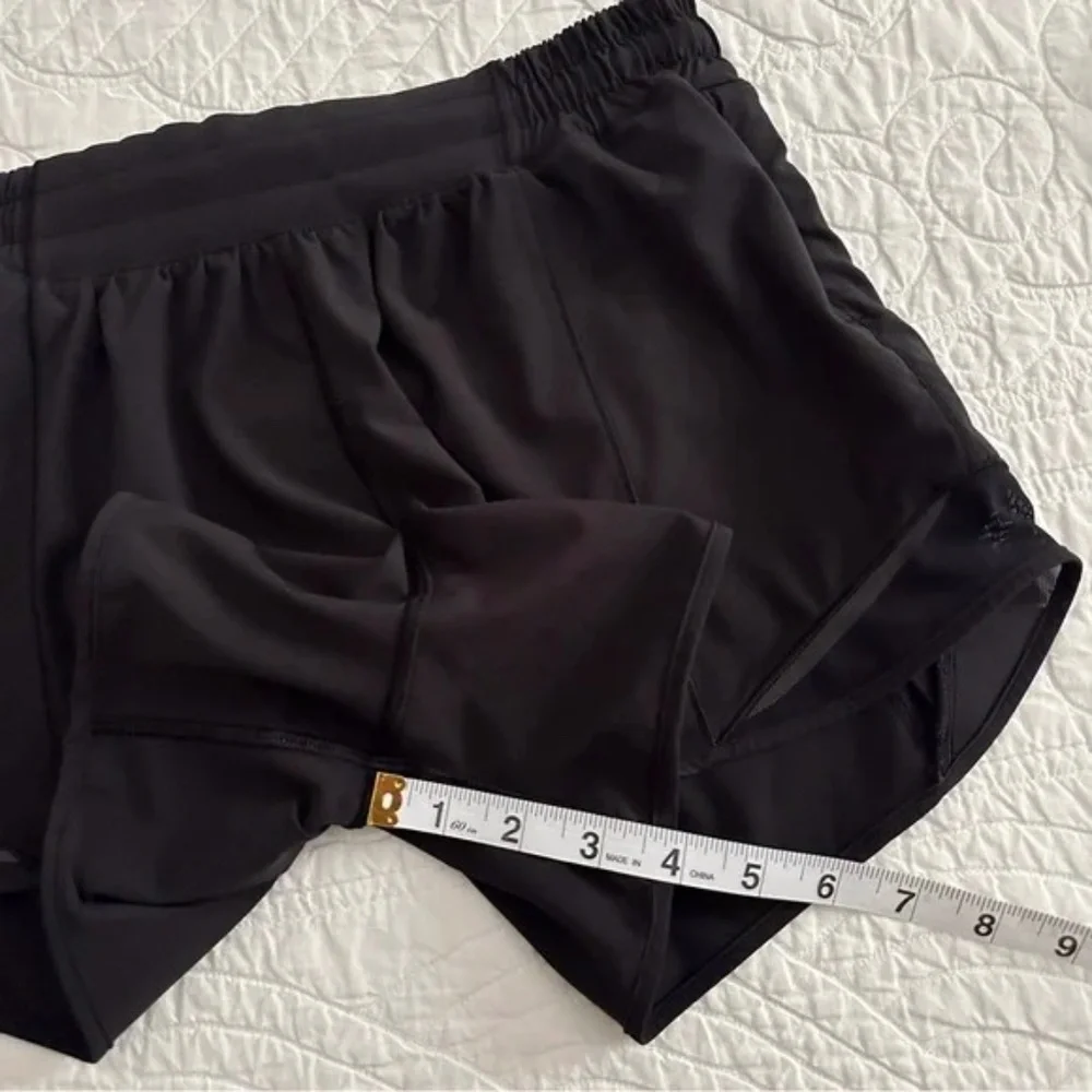 Lululemon Black Women's Hotty Hot Short Long 4” Size 6 W7ARLT - Picture 7 of 15